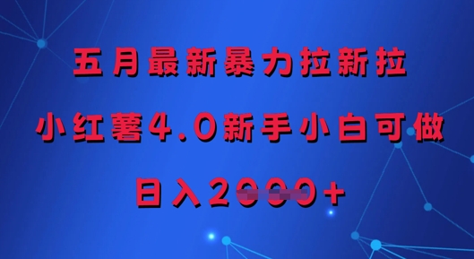 五月最新暴力拉新拉,小红薯4.0新手小白可做,日入多张好项目网-专注分享网络创业项目落地实操课程 – 全网首发_高质量创业项目输出好项目网