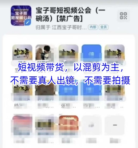 宝子哥头部团队短视频带货,以混剪为主,不需要真人出镜,不需要拍摄好项目网-专注分享网络创业项目落地实操课程 – 全网首发_高质量创业项目输出好项目网