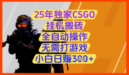 25年独家CSGO挂G搬砖,全自动操作,无需打游戏,小白日入3张+【揭秘】好项目网-专注分享网络创业项目落地实操课程 – 全网首发_高质量创业项目输出好项目网